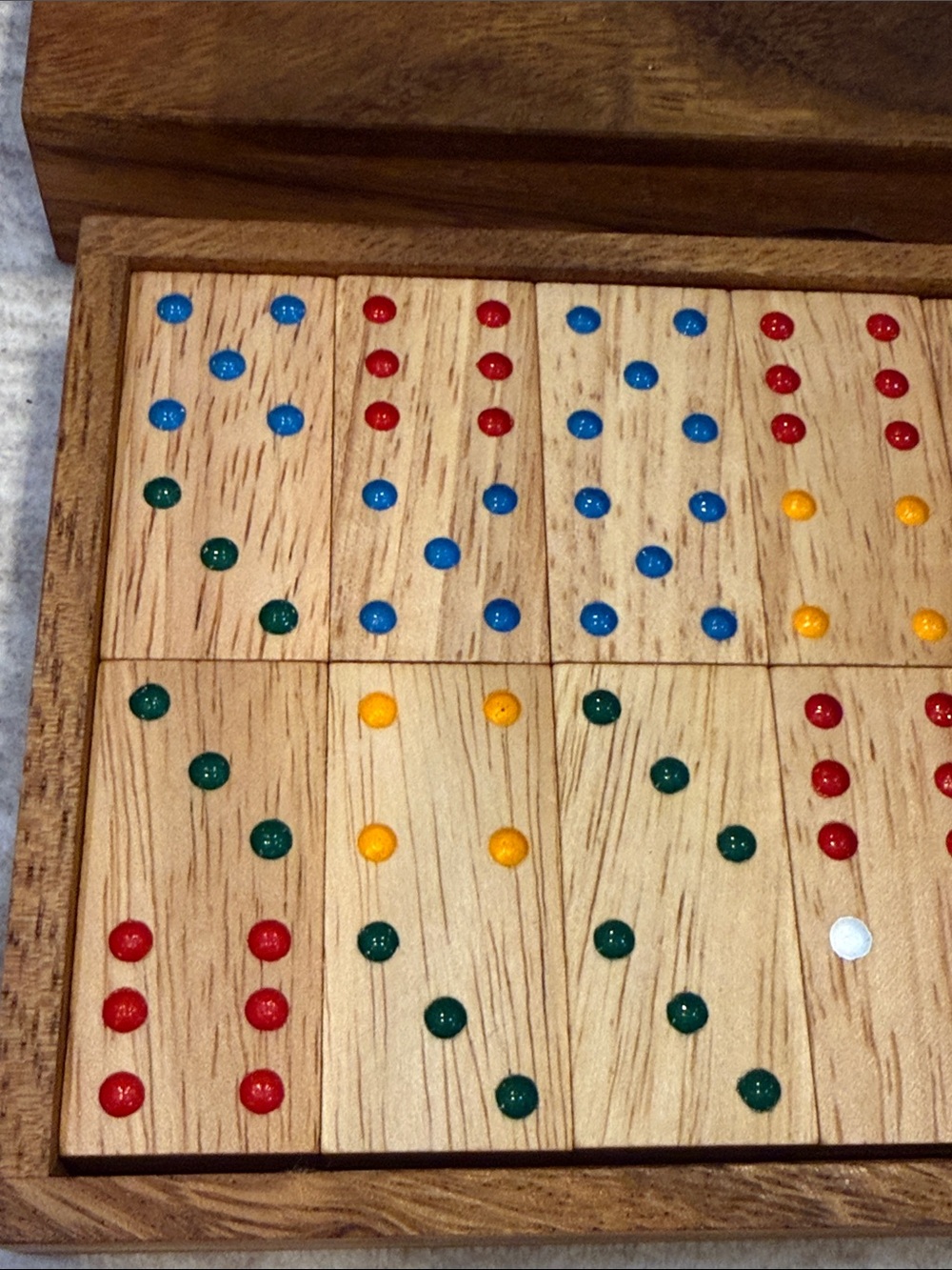 The Hilfiger Resort Dominos set in Wooden Box - Picture 4 of 7